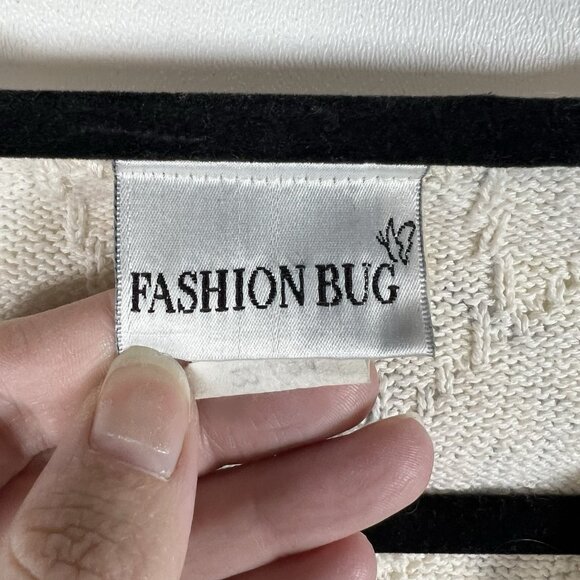 Vintage Fashion Bug Butterfly Button Up Short Sleeve Knit Sweater Women’s 22/24 - Picture 5 of 9